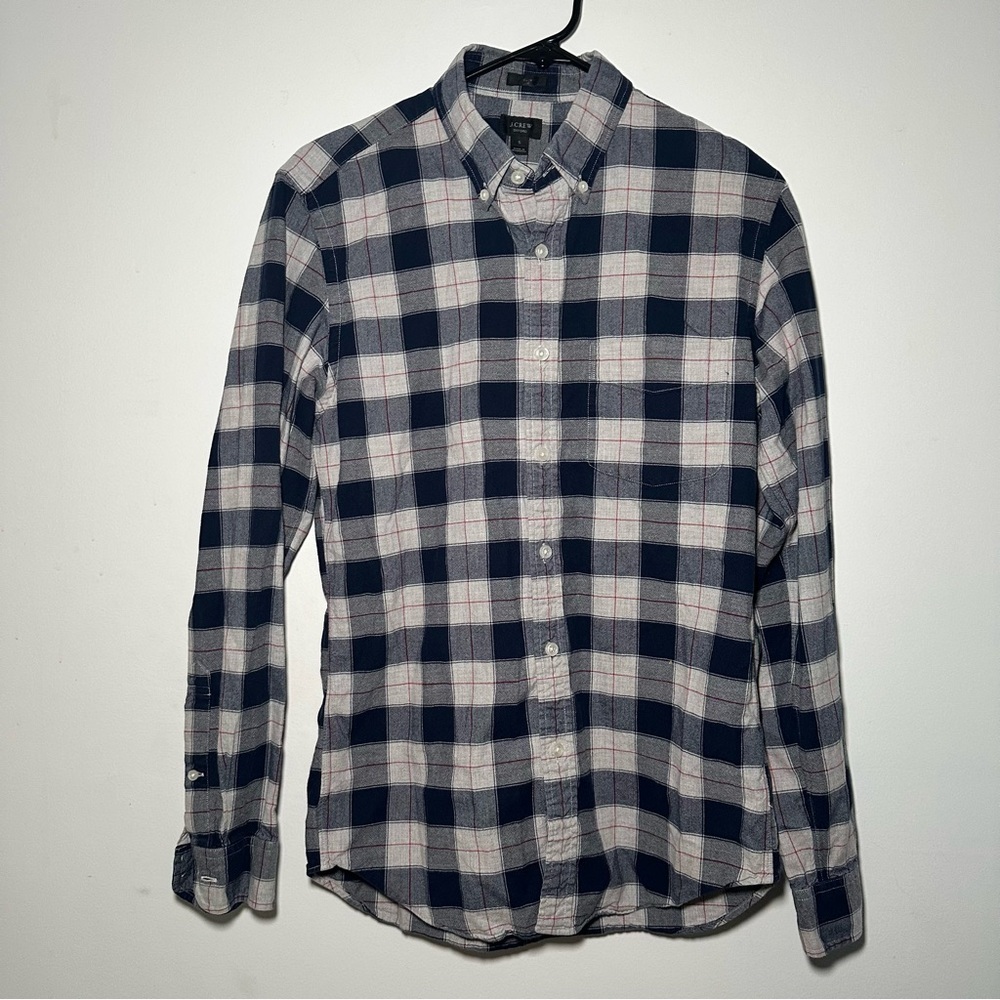 J. Crew Classic Oxford Slim Plaid Casual Button-Down Men's Everyday Shirt Sz S - Picture 2 of 11